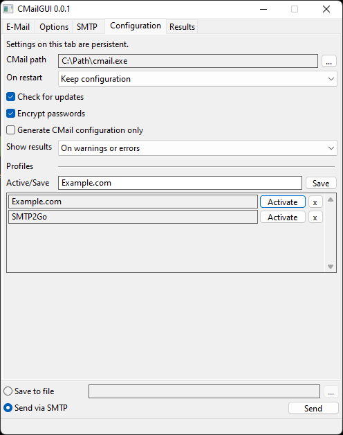 Configuration Options